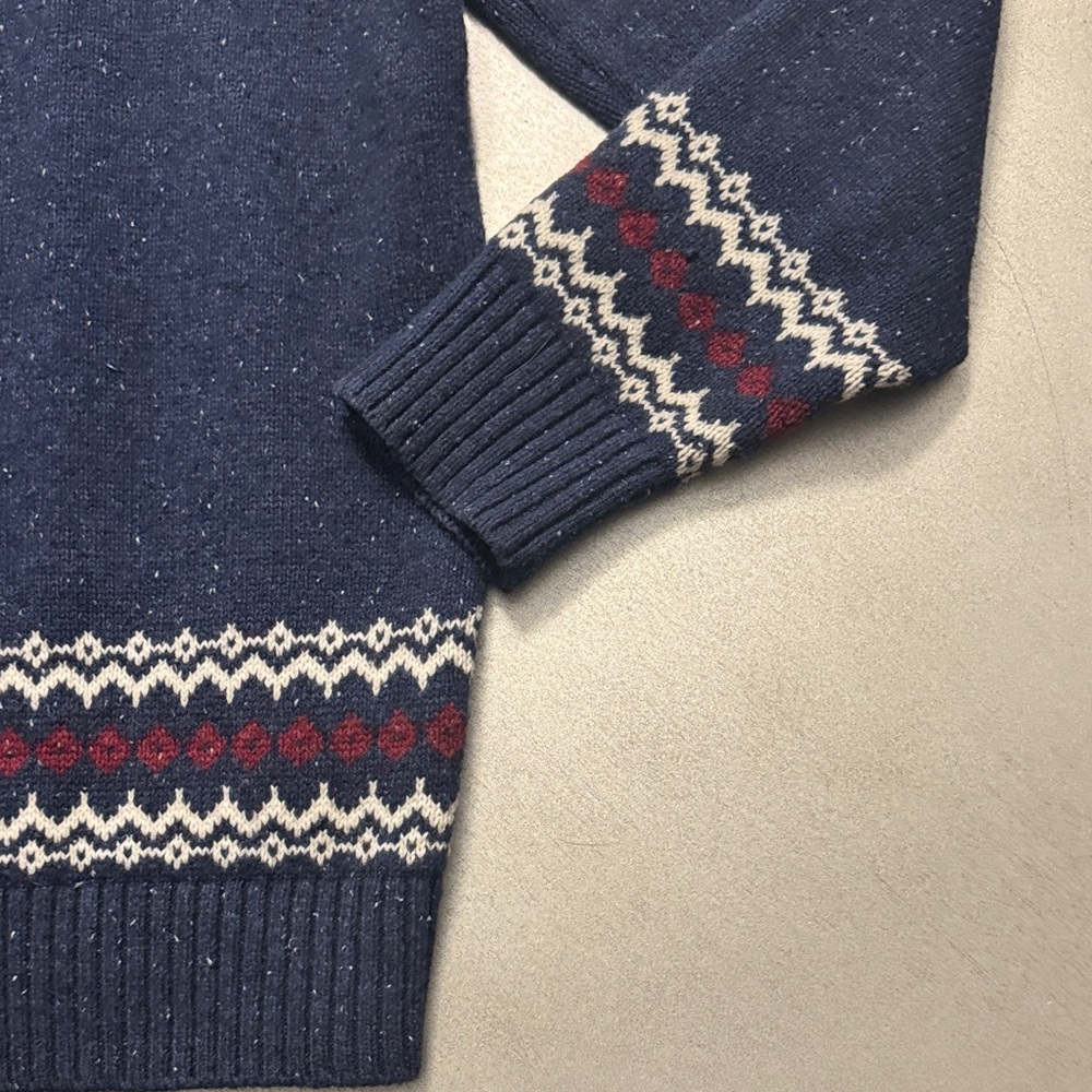 Tommy Hilfiger Men's Navy and Red Zip-Up Sweater - Picture 12 of 12